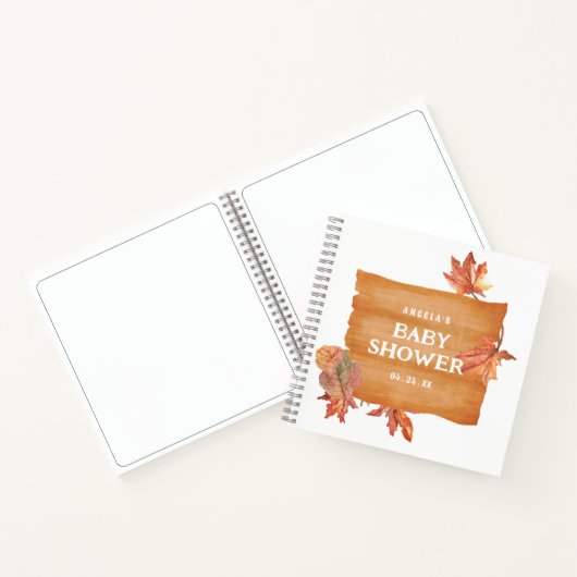 赤パーソナライズされたちゃんシャワー ノートブック (内部)
