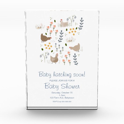 赤パーソナライズされたちゃんシャワー フォトブロック (正面)