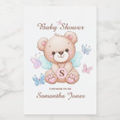 赤パーソナライズされたちゃんシャワー フードラベル (シングルラベル)