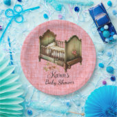 赤パーソナライズされたちゃんシャワー ペーパープレート (パーティー)