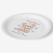 赤パーソナライズされたちゃんシャワー ペーパープレート (アングル)