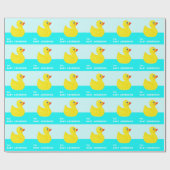 赤パーソナライズされたちゃんシャワー ラッピングペーパー (フラット)