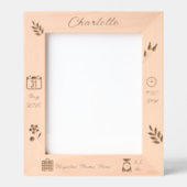 赤パーソナライズされたちゃん女の子のメモリフレーム | DP7 レーザー彫刻フレーム (正面)