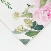 赤パーソナライズされたちゃん女の子エレファントマイルストーン名 フリースブランケット (角)