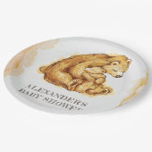 赤パーソナライズされたちゃん ペーパープレート (アングル)