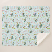 赤パーソナライズされたちゃん | 50x60 シェルパブランケット (正面(横))