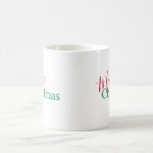 赤パーソナライズされたと緑の休日,クリスマス モーフィングマグカップ (中央)