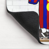 赤パーソナライズされたと青のサッカージャージー マウスパッド (コーナー)