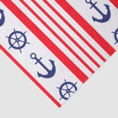 赤パーソナライズされたと青の航海のいかり 薄葉紙 (詳細)