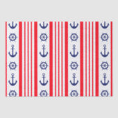 赤パーソナライズされたと青の航海のいかり 薄葉紙 (正面)