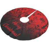 赤パーソナライズされたと黒のグラデーションフローラ ブラッシュドポリエステルツリースカート (アングル)