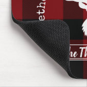 赤パーソナライズされたと黒のバッファローのプレイド マウスパッド (コーナー)