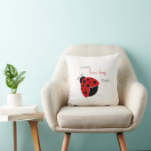 赤パーソナライズされたと黒の虫柱 クッション (椅子)