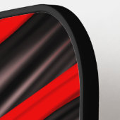 赤パーソナライズされたと黒の黄金 ピックルボールラケット (左詳細)