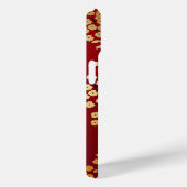 赤パーソナライズされたに東洋の黄金の花 Case-Mate iPhoneケース (裏面 / 右)