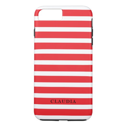 赤パーソナライズされたのクリストライプスマス Case-Mate iPhoneケース (裏面)