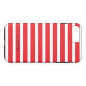 赤パーソナライズされたのクリストライプスマス Case-Mate iPhoneケース (裏面(横))