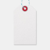 赤パーソナライズされたのスクリプエレガントト ギフトタグ (裏面)