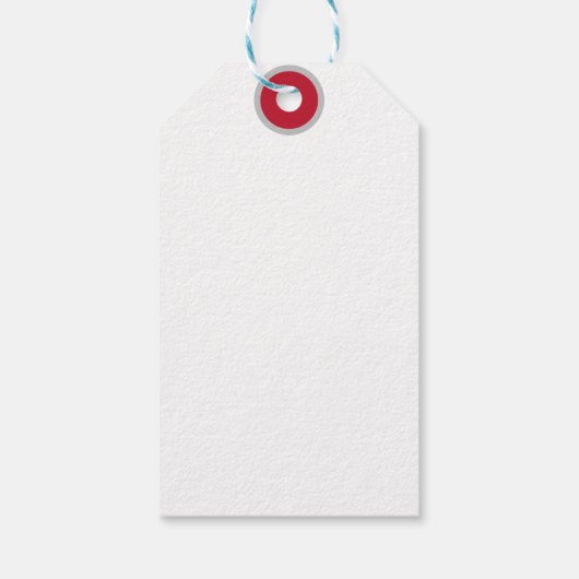 赤パーソナライズされたのスクリプエレガントト ギフトタグ (裏面)