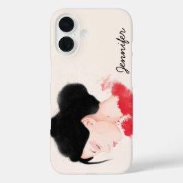 赤パーソナライズされたの少女 iPhone 16ケース