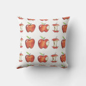 赤パーソナライズされたりんご先生教育 クッション (裏面)