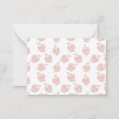 赤パーソナライズされたりんご幼稚園先生 ノートカード (裏面)