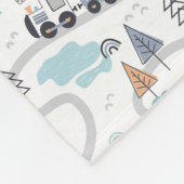 赤パーソナライズされたん坊の動物が男の赤ちゃんの贈り物をトレーニング フリースブランケット (角)