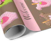 赤パーソナライズされたん坊 ラッピングペーパー (ロールコーナー)