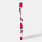 赤パーソナライズされたアニマルプリント iPhoneケース (左側面)