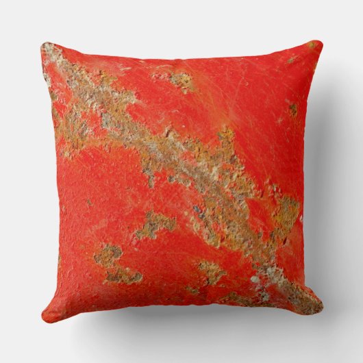 赤パーソナライズされたアンティーク車、素朴な金属枕 クッション (裏面)