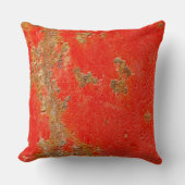 赤パーソナライズされたアンティーク車、素朴な金属枕 クッション (正面)