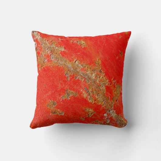 赤パーソナライズされたアンティーク車、素朴な金属枕 クッション (裏面)