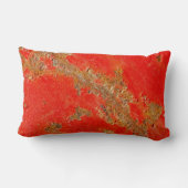 赤パーソナライズされたアンティーク車、素朴な金属枕 ランバークッション (裏面)