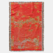 赤パーソナライズされたアンティーク車、素朴な金属 スローブランケット (正面縦)