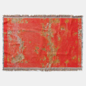 赤パーソナライズされたアンティーク車、素朴な金属 スローブランケット (正面)