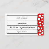 赤パーソナライズされたキジインスパイア 名刺 (裏面)