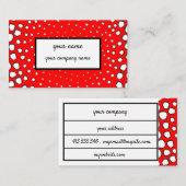 赤パーソナライズされたキジインスパイア 名刺 (正面/裏面)