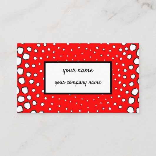 赤パーソナライズされたキジインスパイア 名刺 (正面)