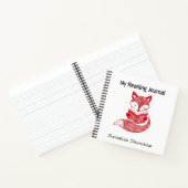 赤パーソナライズされたキツネ読誌 ノートブック (内部)
