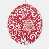 赤パーソナライズされたクリスマスツリーフェスティバル セラミックオーナメント (左)