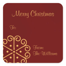 赤パーソナライズされたクリスマスプレゼントラベルシール
