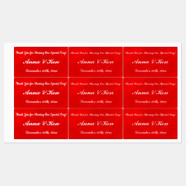 赤パーソナライズされたグラマー結婚ズ ラベル