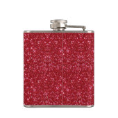 赤パーソナライズされたグリッターフラスコ フラスク (裏面)