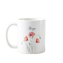 赤パーソナライズされたケシの水色