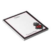 赤パーソナライズされたゴシック ノートパッド (アングル)