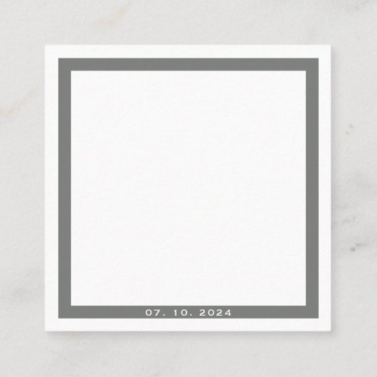 赤パーソナライズされたサンキューカード飛んでいる スクエア名刺 (裏面)