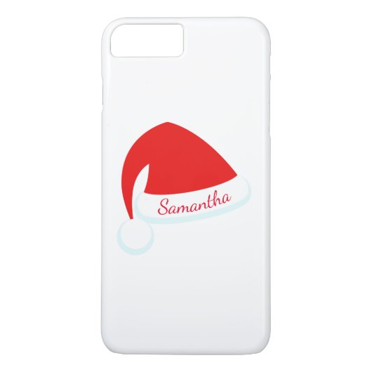 赤パーソナライズされたサンタハットiPhone 7 Case-Mate iPhoneケース (裏面)