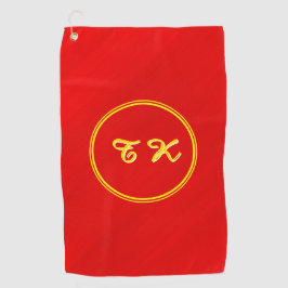 赤パーソナライズされたスタイリッシュ ゴルフタオル