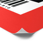 赤パーソナライズされたスニーカーウォールアートスニーカーボックス1/2 ポスター (角)