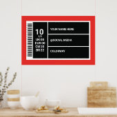 赤パーソナライズされたスニーカーウォールアートスニーカーボックス1/2 ポスター (キッチン)